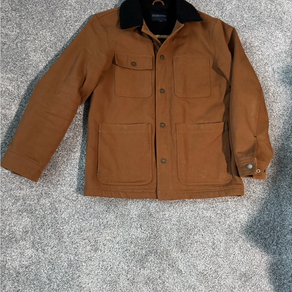 Pendleton Tan Field Jacket with Black Collar men’s medium
